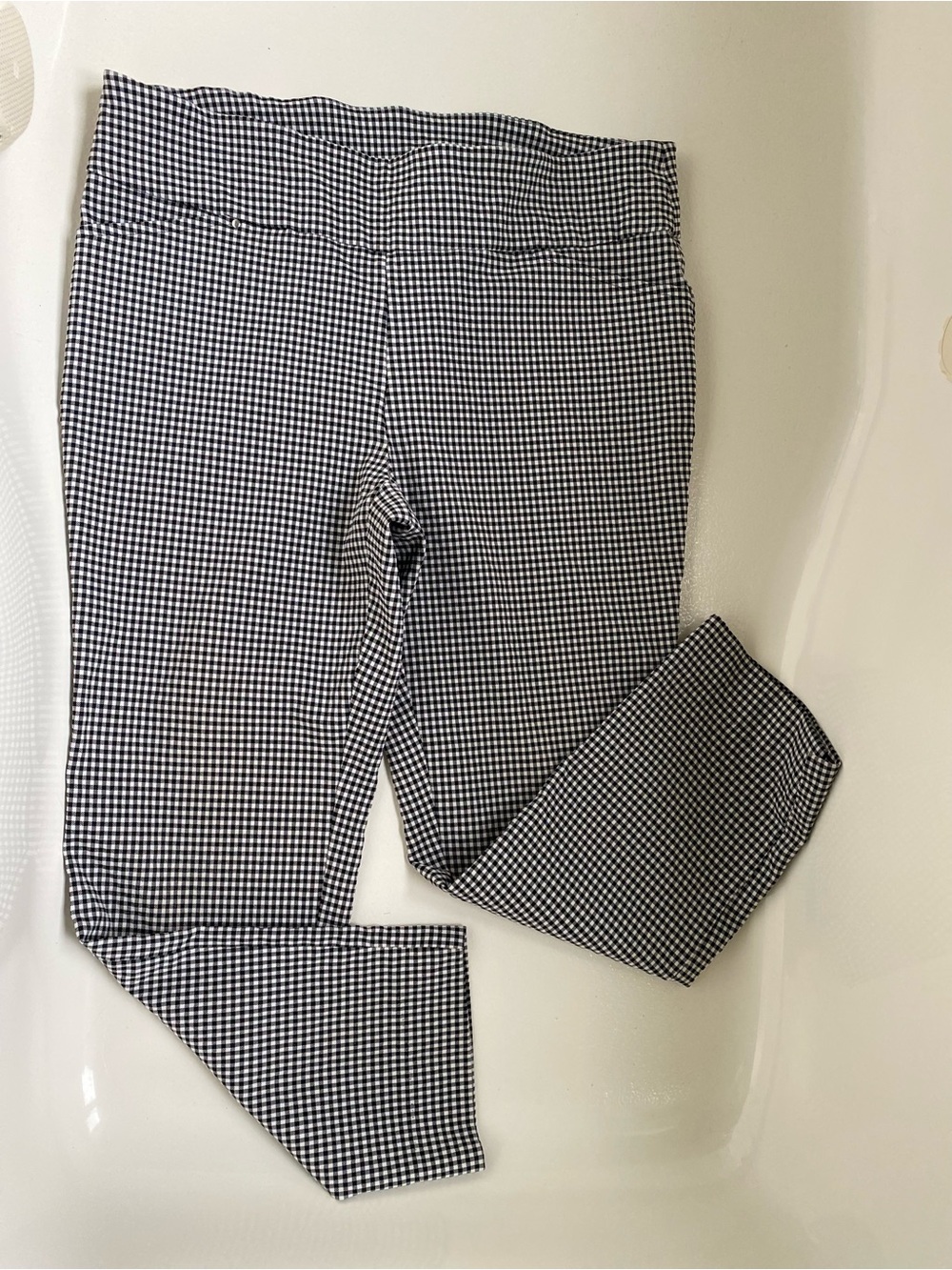 Black and White Gingham Capris